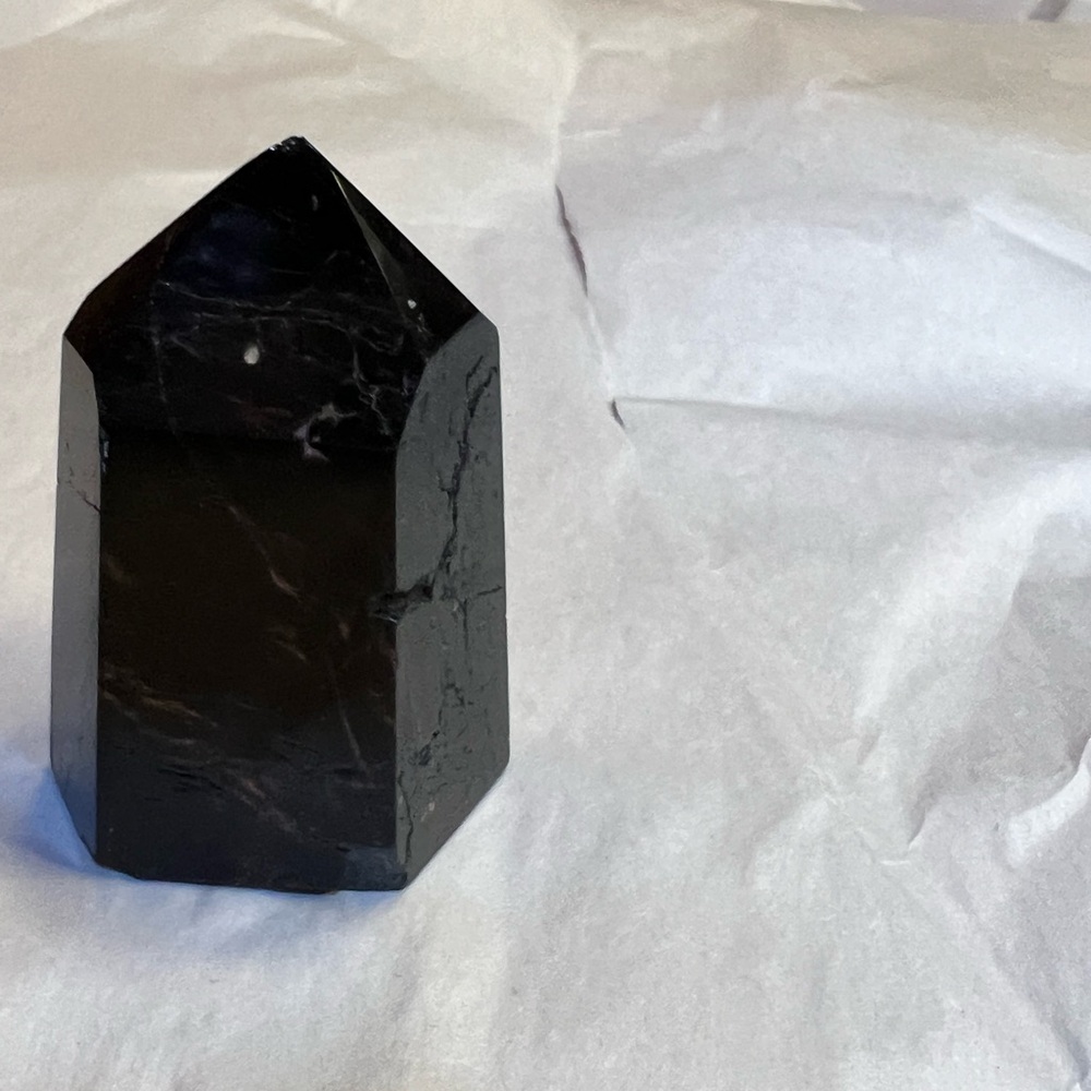 Black Tourmaline 5.08 Ounce Crystal Tower - Picture 4 of 15